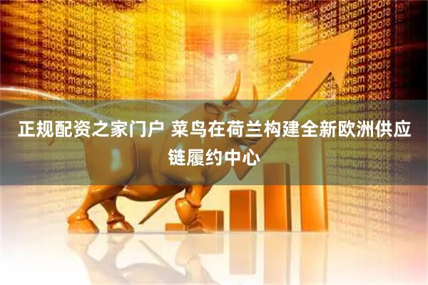 正规配资之家门户 菜鸟在荷兰构建全新欧洲供应链履约中心